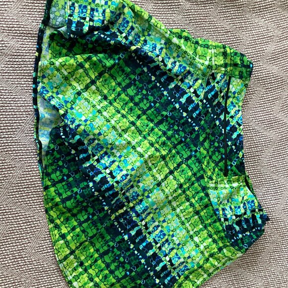Boulder Women's Athletic Sparkle Skirt -- Green Print. Size Large. Great cond! - Picture 1 of 3